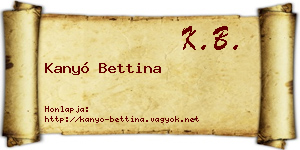 Kanyó Bettina névjegykártya