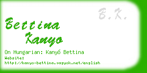 bettina kanyo business card